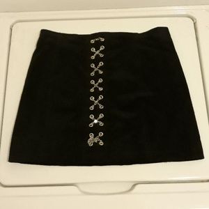 Genuine leather size 0 mini skirt